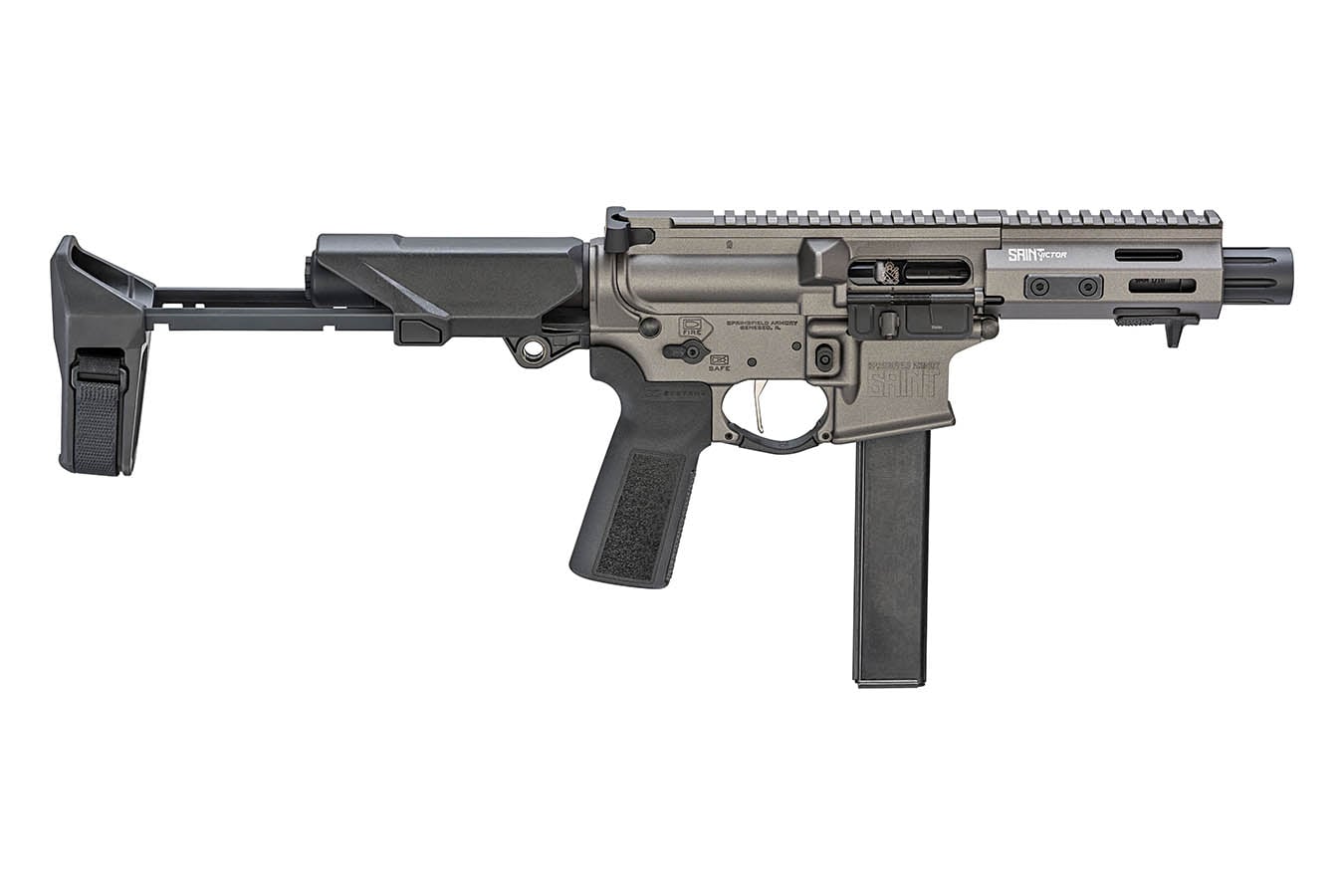 Springfield SAINT Victor 9mm Firstline PDW with 5.5 Inch Barrel and SB Tactical HBPDW Brace